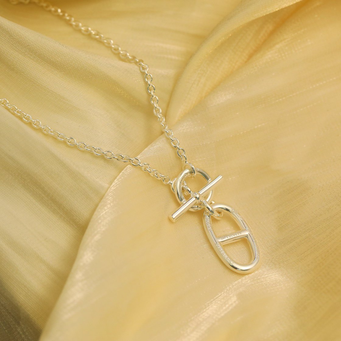 Mysitc HM CHAINE D'ANCRE PENDANT NECKLACE STERLING SILVER