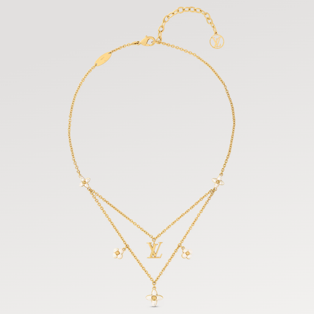 Mysitc FLOWERGRAM GOLD MOP DOUBLE ROW NECKLACE
