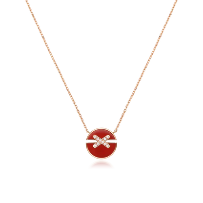 Mysitc JEUX DE ROSE GOLD DIAMOND NECKLACE