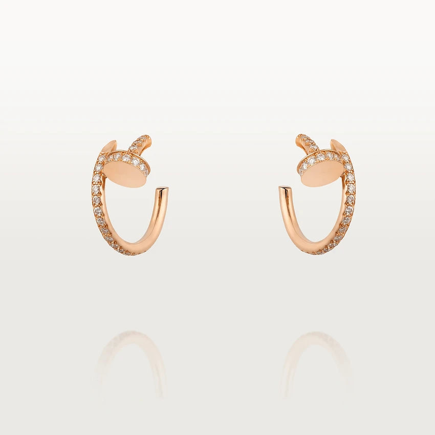 Mysitc JUSTE EARRINGS 12.75MM PINK GOLD DIAMOND