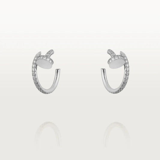 Mysitc JUSTE EARRINGS 12.75MM SILVER DIAMOND