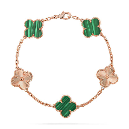 [Mysitc ]New  CLOVER 5 MOTIF MALACHITE BRACELET COLLECTION