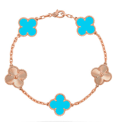 [Mysitc ]New  CLOVER 5 MOTIF TURQUOISE BRACELET COLLECTION
