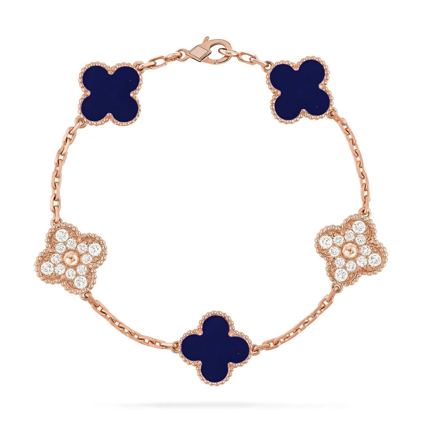 [Mysitc ]New CLOVER 5 MOTIF LAPIS LAZULI BRACELET COLLECTION