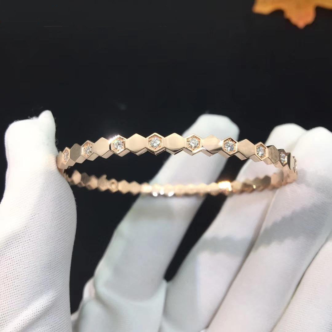 Mysitc BEE LOVE PINK GOLD DIAMOND BRACELET