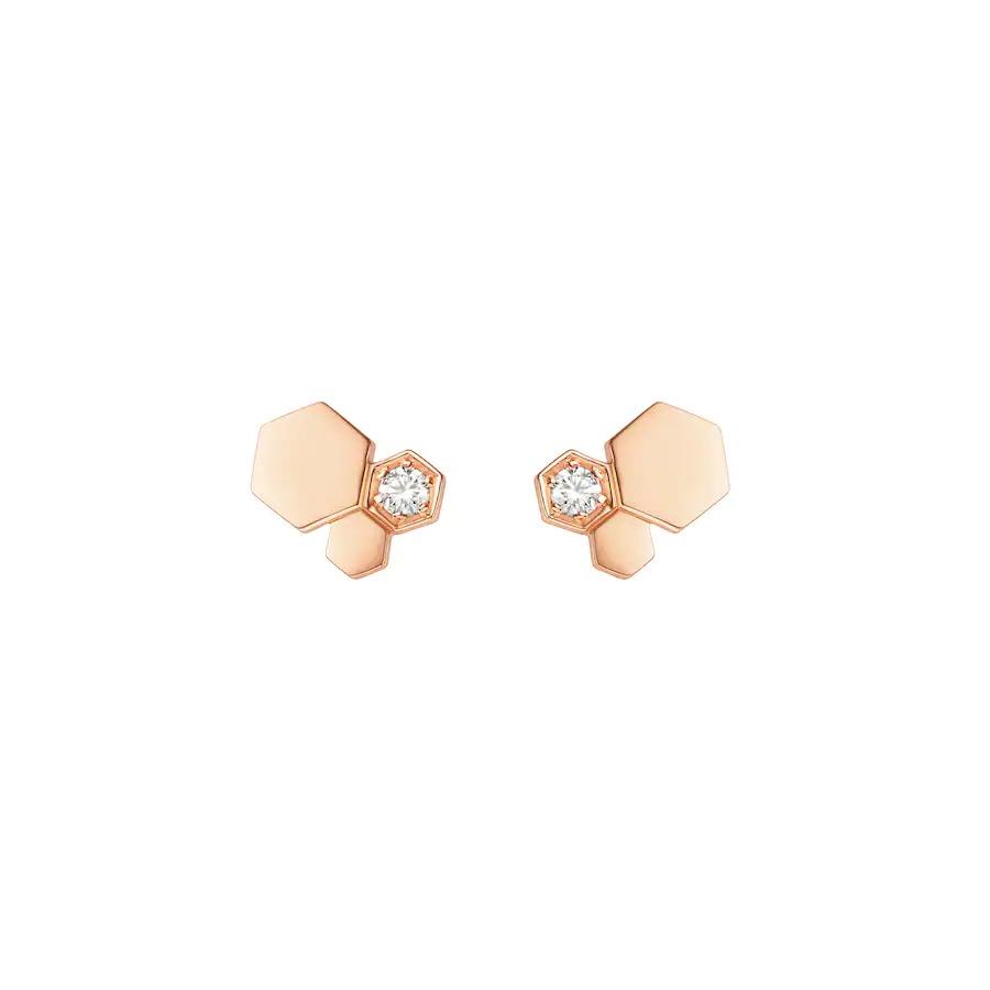 Mysitc BEE LOVE PINK GOLD DIAMOND EARRINGS