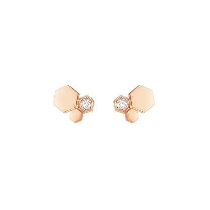 Mysitc BEE LOVE PINK GOLD DIAMOND EARRINGS