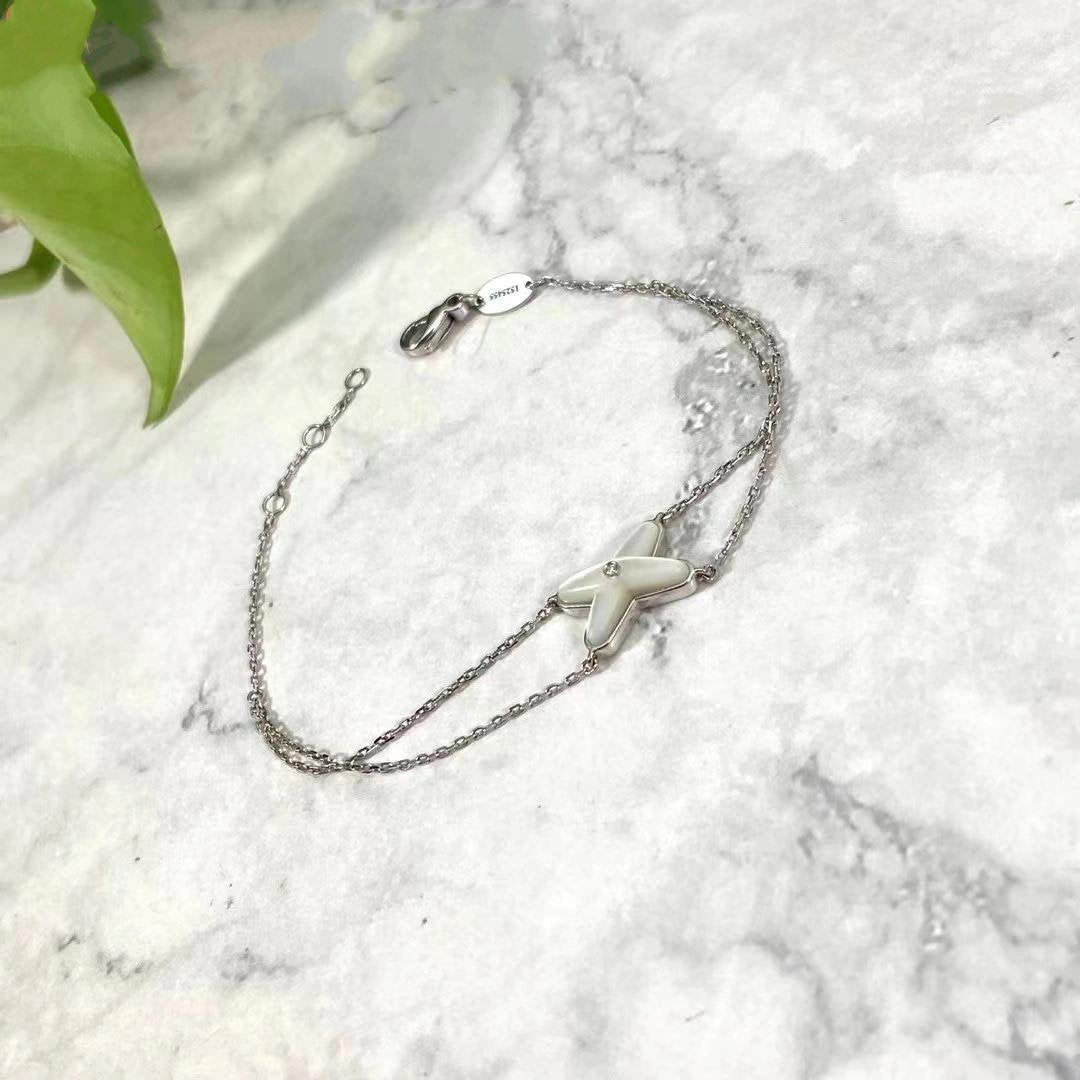 Mysitc JEUX BRACELET WHITE MOP SILVER 1 DIAMOND