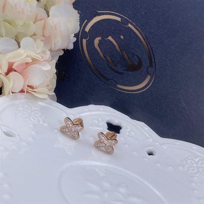 Mysitc JEUX DE PINK GOLD DIAMOND EARRINGS