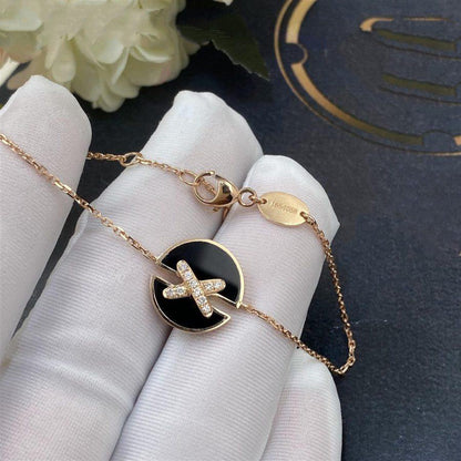 Mysitc JEUX DE BRACELET ONYX PINK GOLD DIAMOND