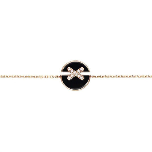 Mysitc JEUX DE BRACELET ONYX PINK GOLD DIAMOND