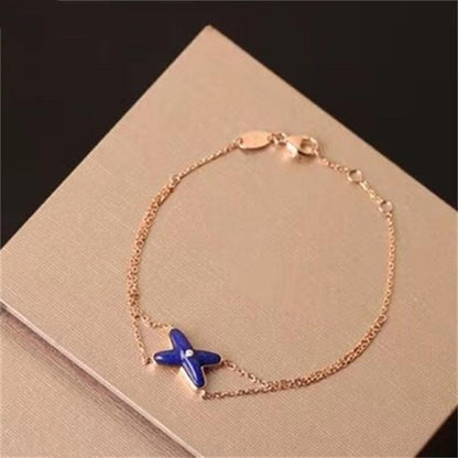 Mysitc Hollow Design Four-Leaf Clover Flower Shape Ring