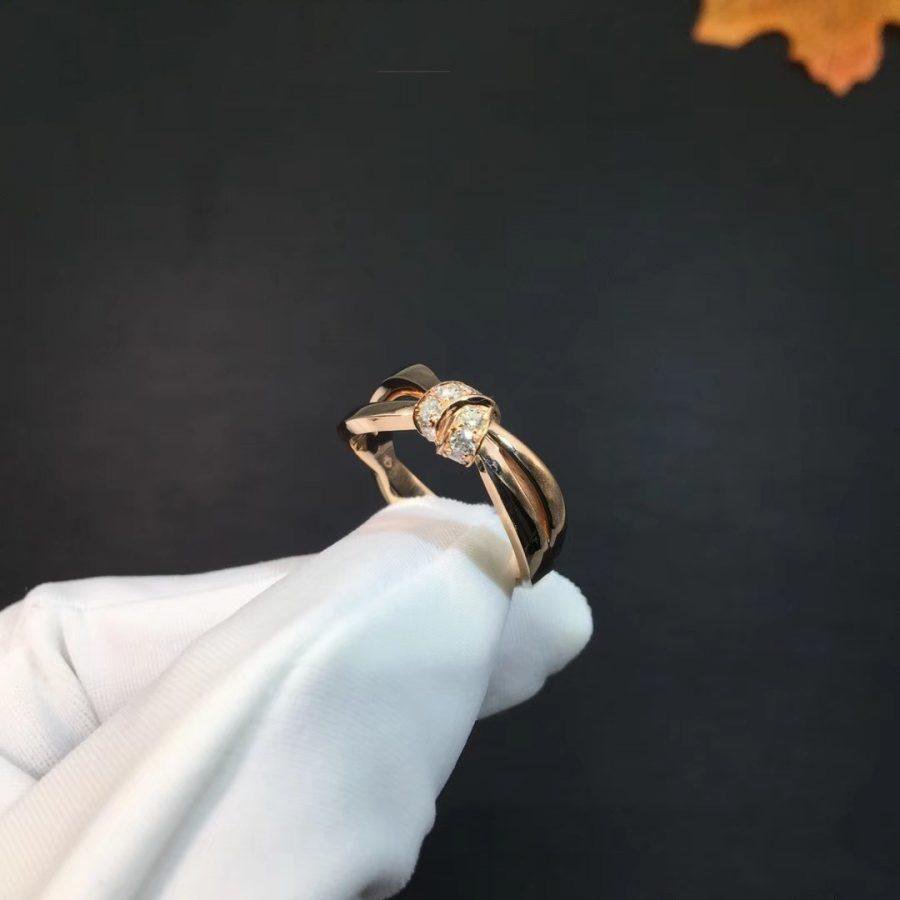 Mysitc LIENS RING PINK GOLD DIAMOND