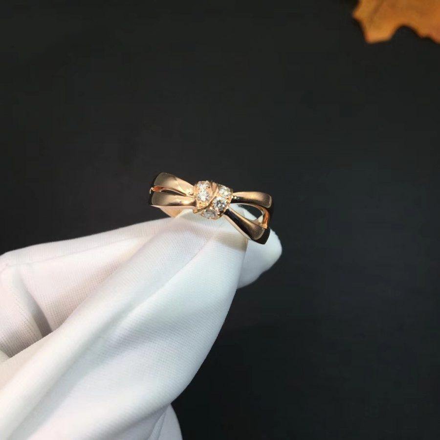 Mysitc LIENS RING PINK GOLD DIAMOND