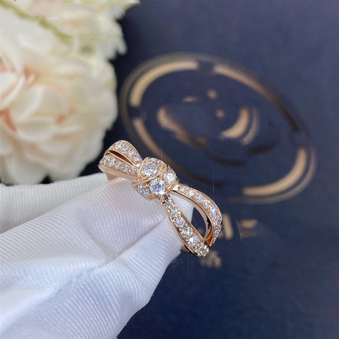 Mysitc LIENS PINK GOLD DIAMOND RING