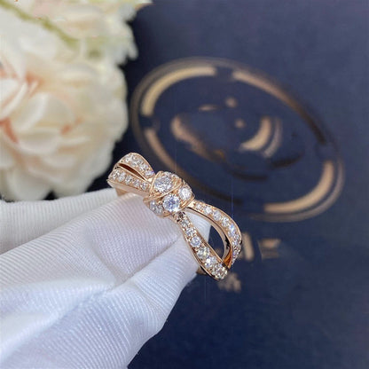 Mysitc LIENS PINK GOLD DIAMOND RING