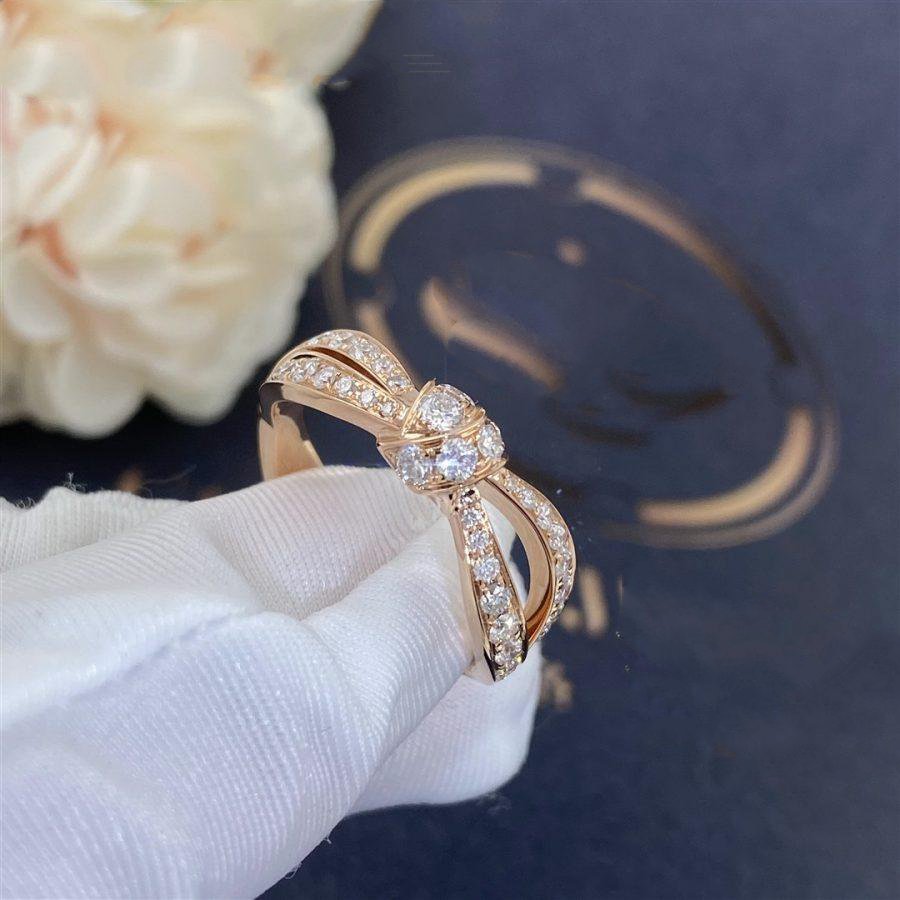 Mysitc LIENS PINK GOLD DIAMOND RING