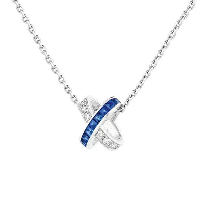 Mystic LIENS DIAMOND SILVER NECKLACE