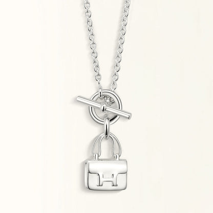 Mysitc POP H PEDANT SILVER NECKLACE