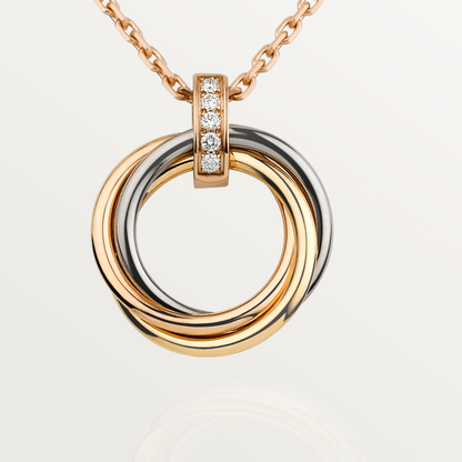 Mysitc TRINITY NECKLACE GOLD  DIAMONDS