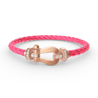 Mysitc FORCE LARGE HORSESHOE HALF DIAMOND BRACELET ROSE GOLD