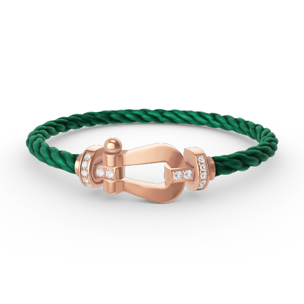Mysitc FORCE LARGE HORSESHOE HALF DIAMOND BRACELET ROSE GOLD