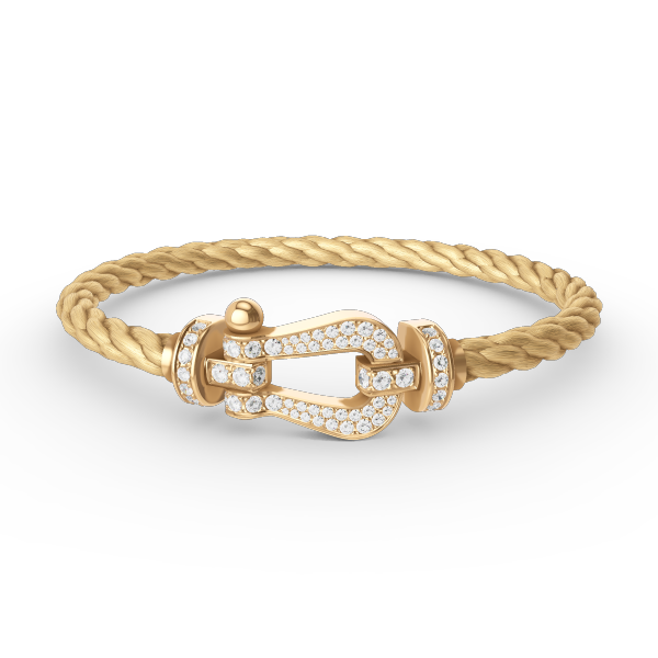 Mysitc FORCE LARGE HORSESHOE FULL DIAMOND BRACELET GOLD