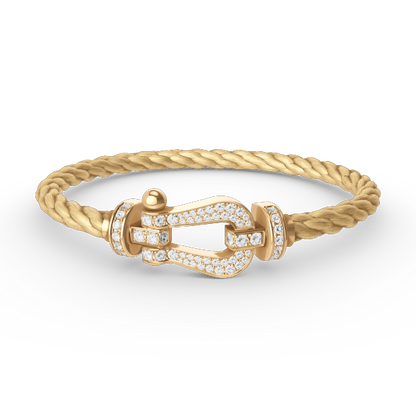 Mysitc FORCE LARGE HORSESHOE FULL DIAMOND BRACELET GOLD