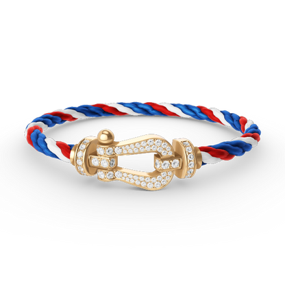Mysitc FORCE LARGE HORSESHOE FULL DIAMOND BRACELET GOLD