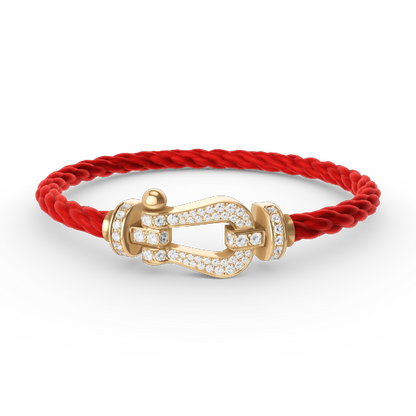 Mysitc FORCE LARGE HORSESHOE FULL DIAMOND BRACELET GOLD
