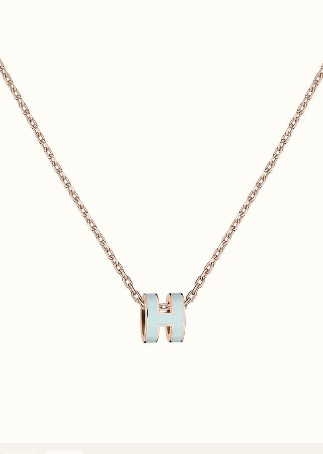 Mysitc POP H LIGHT BLUE NECKLACE
