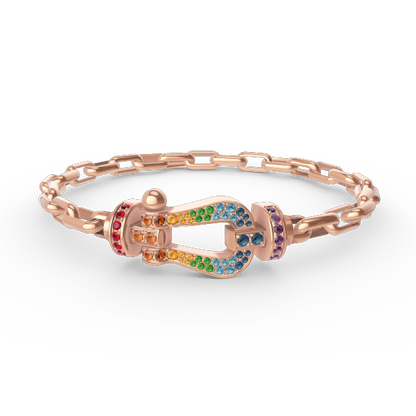Mysitc FORCE LARGE HORSESHOE CLASP  METAL BRACELET