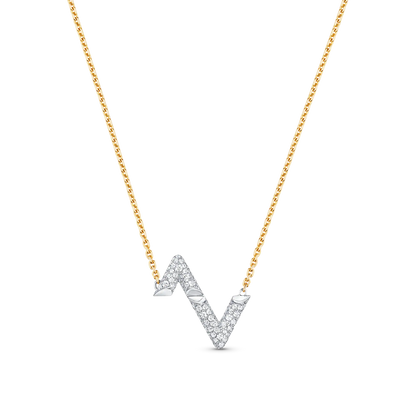 Mysitc VOLT SILVER DIAMOND PEDANT NECKLACE