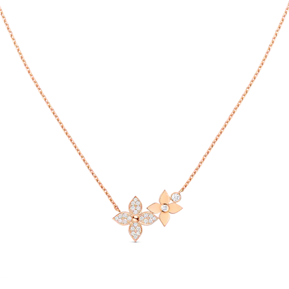 Mysitc STAR BLOSSOM NECKLACE PINK GOLD DIAMONDS