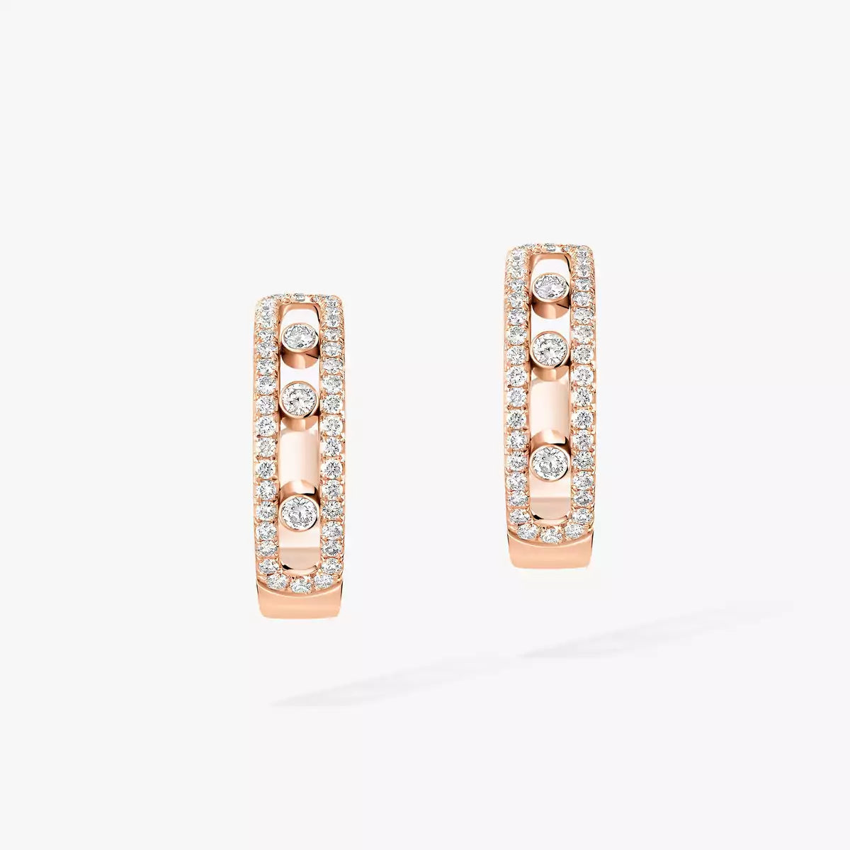 [ミスティック]ダイヤモンド パヴェ_ フープピアス ムーブ