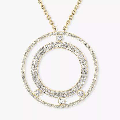 [Mystic ]Move Romane Long Pave_-Set Diamond Necklace