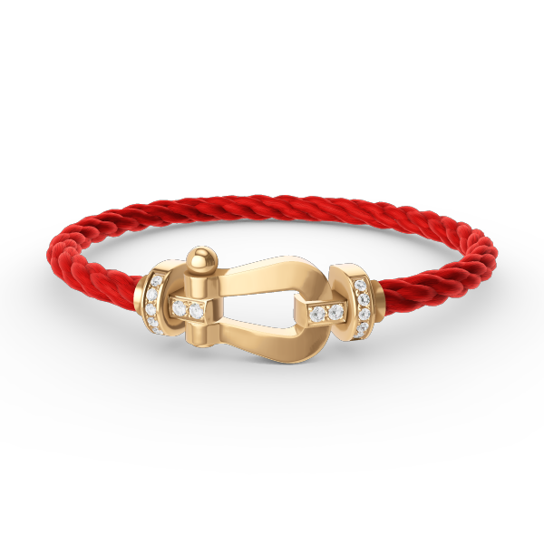 Mysitc FORCE LARGE HORSESHOE HALF DIAMOND BRACELET GOLD