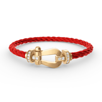 Mysitc FORCE LARGE HORSESHOE HALF DIAMOND BRACELET GOLD
