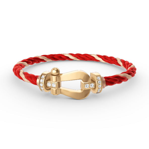 Mysitc FORCE LARGE HORSESHOE HALF DIAMOND BRACELET GOLD