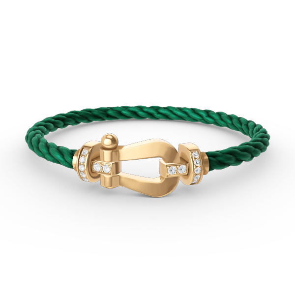 Mysitc FORCE LARGE HORSESHOE HALF DIAMOND BRACELET GOLD