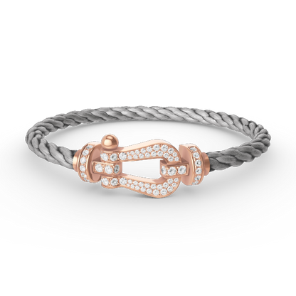 Mysitc FORCE LARGE HORSESHOE FULL DIAMOND BRACELET ROSE GOLD