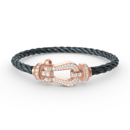 Mysitc FORCE LARGE HORSESHOE FULL DIAMOND BRACELET ROSE GOLD