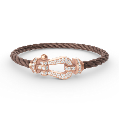 Mysitc FORCE LARGE HORSESHOE FULL DIAMOND BRACELET ROSE GOLD