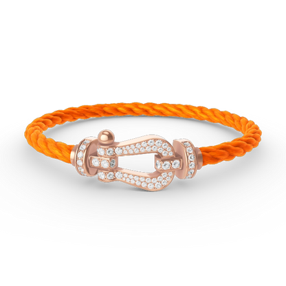 Mysitc FORCE LARGE HORSESHOE FULL DIAMOND BRACELET ROSE GOLD