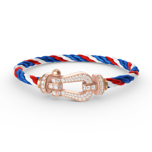 Mysitc FORCE LARGE HORSESHOE FULL DIAMOND BRACELET ROSE GOLD