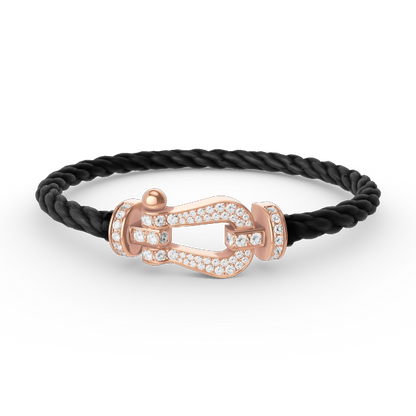 Mysitc FORCE LARGE HORSESHOE FULL DIAMOND BRACELET ROSE GOLD