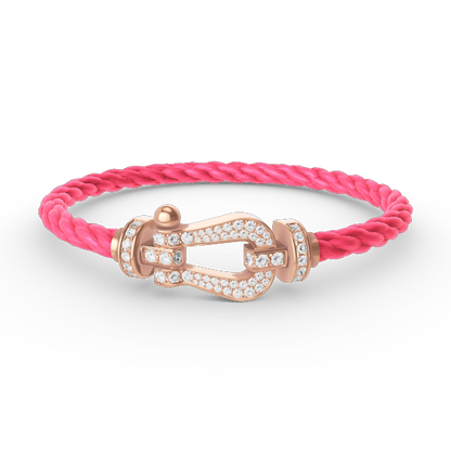 Mysitc FORCE LARGE HORSESHOE FULL DIAMOND BRACELET ROSE GOLD