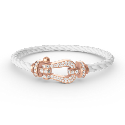 Mysitc FORCE LARGE HORSESHOE FULL DIAMOND BRACELET ROSE GOLD