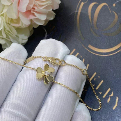 Mysitc FRIVOLE GOLD FLOWER PINK MALACHITE BRACELET
