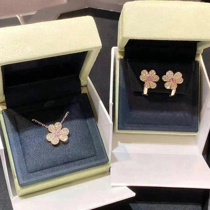 Mysitc FRIVOLE ROSE GOLD FLOWER DIAMOND NECKLACE